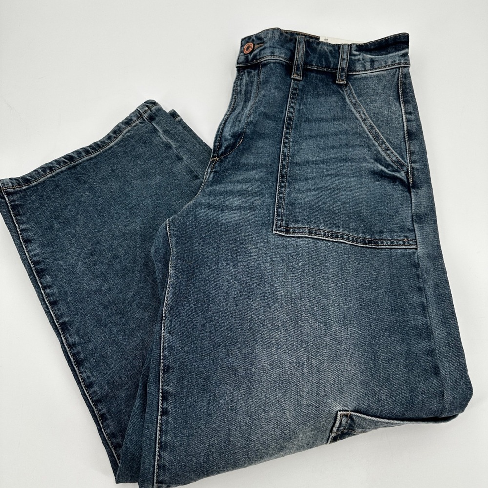KanCan Jeans Women's Size 9 28‎ Low Slung Barrel Leg Blue Denim Pants
